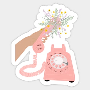 Phone & Flowers! Sticker